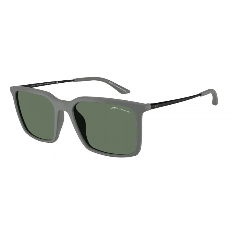 Sunglasses Armani Exchange AX 4170 SU 840782 Matte Grey / Dark Green Polyamide Standard 55mm