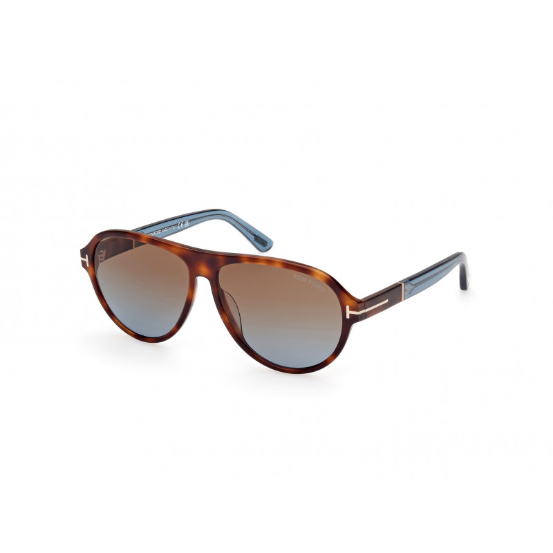 Sunglasses Tom Ford FT 1080 53F Blonde Havana / Shiny Light Blue