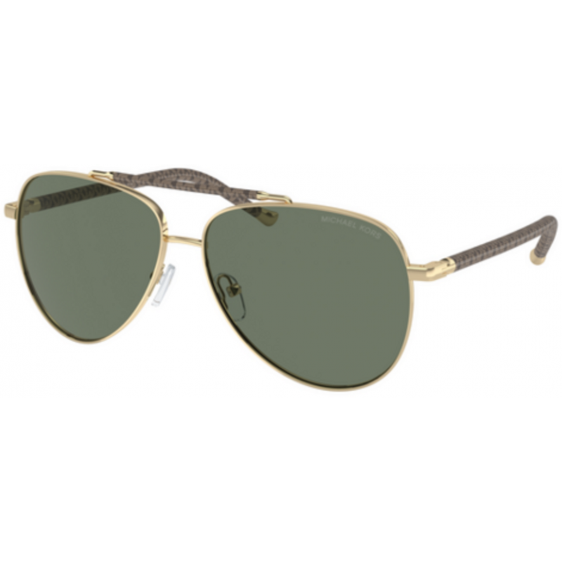 Sunglasses Michael Kors MK 1146 10143H Light Gold Shiny / Green Solid Polyamide Standard