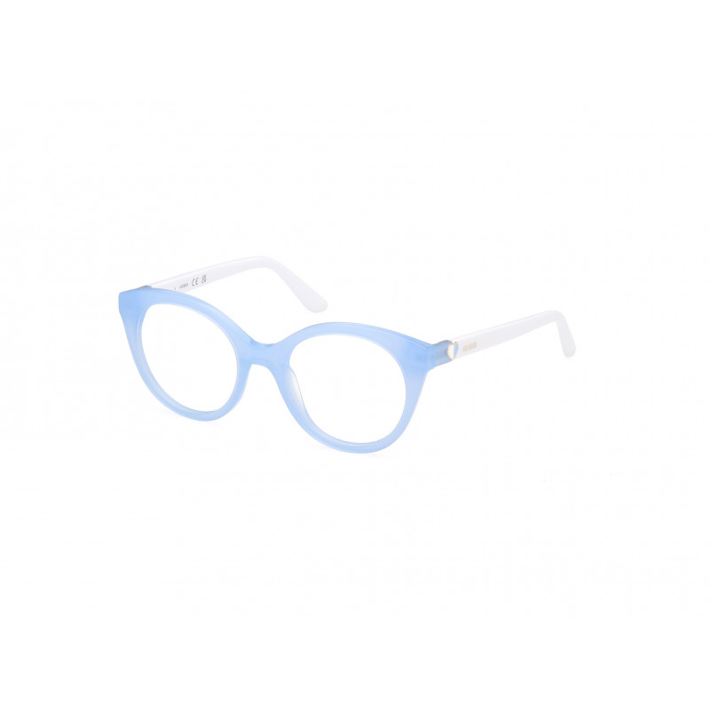 Eyeglasses Guess GU 50396 086 Shiny Light Blue / White 46mm