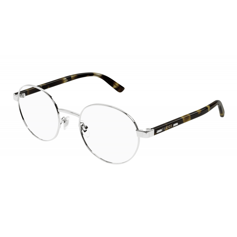 Eyeglasses Gucci GG 1585 O- 002 Silver / Transparent Havana 51mm