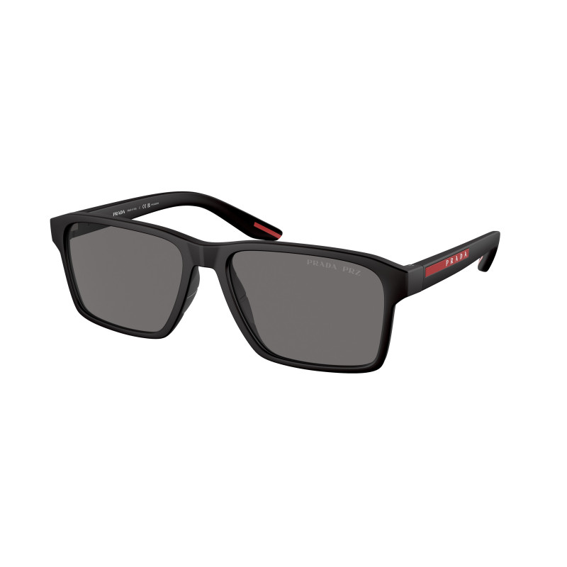Sunglasses Prada Linea Rossa PS 5 YS DG002G Black Rubber Dark Grey Polar 58mm
