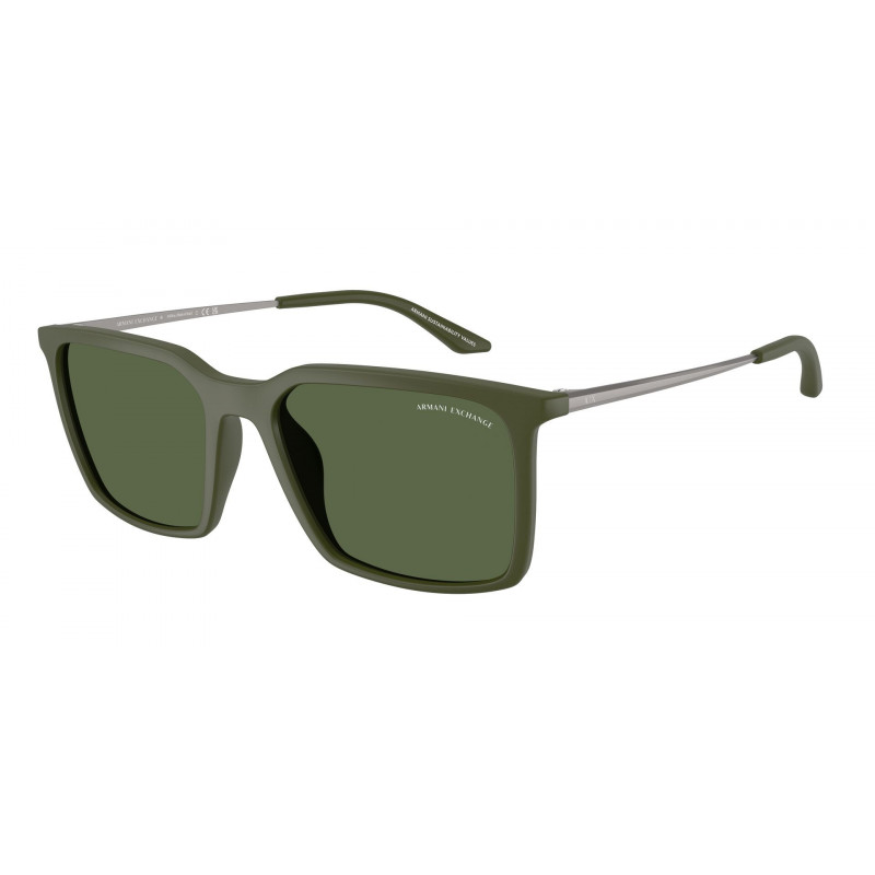 Sunglasses Armani Exchange AX 4170 SU 830171 Matte Green / Dark Polyamide Standard 55mm