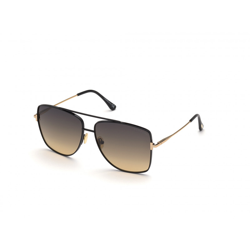 Sunglasses Tom Ford FT 0838 01B Shiny Black Rose Gold 61mm
