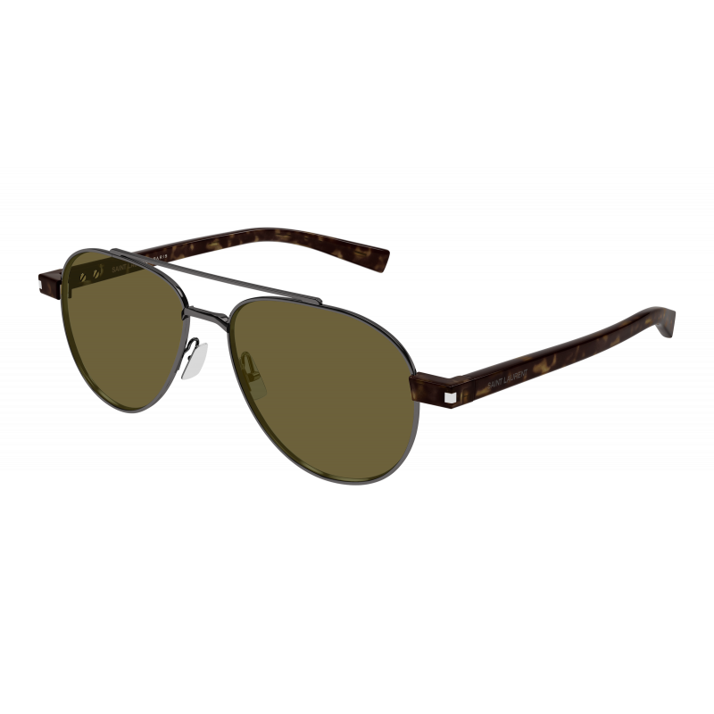 Sunglasses Saint Laurent SL 843 - 004 Gunmetal / Brown Havana 54mm