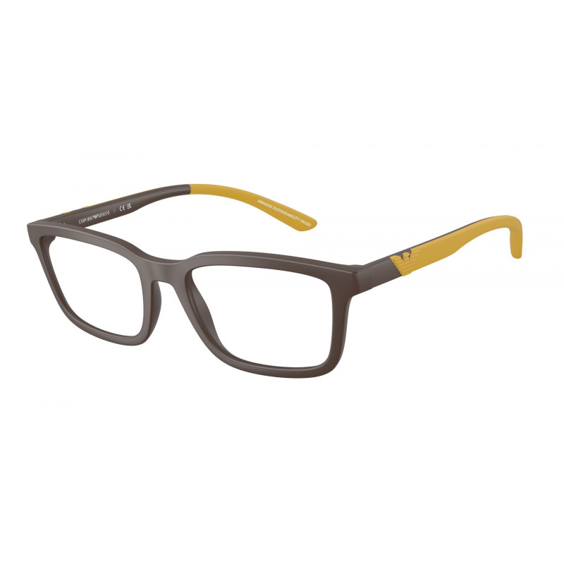 Eyeglasses Emporio Armani EA 3259 6258 Matte Brown Demo Lens 54mm