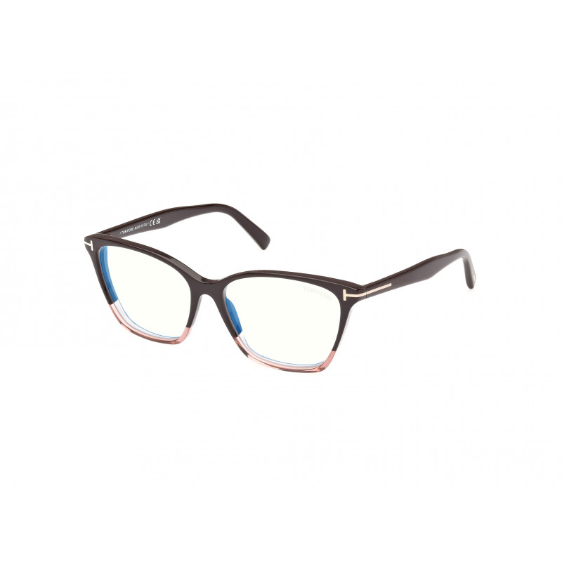 Eyeglasses Tom Ford FT 5949 -B 050 Light Brown/Gradient / Shiny Dark Brown 56mm