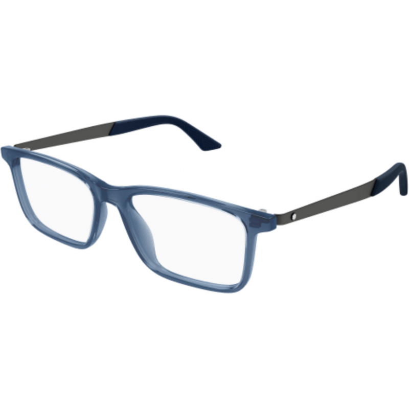 Eyeglasses Montblanc MB 0333 O- 003 Blue / Transparent Gunmetal 55mm