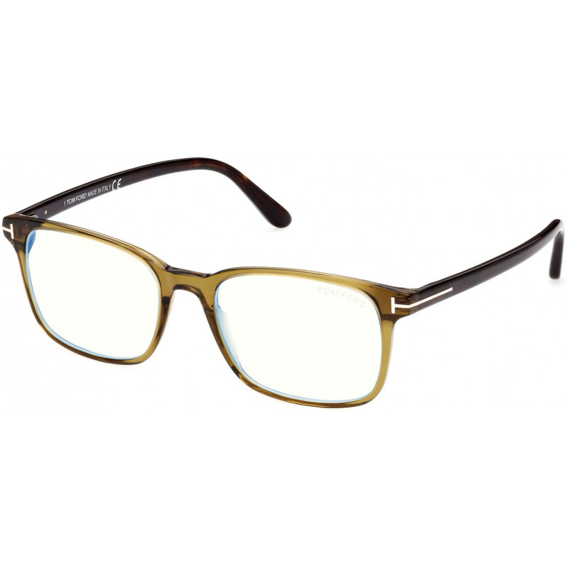 Eyeglasses Tom Ford FT 5831 -B 096 Shiny Dark Green / Havana 51mm