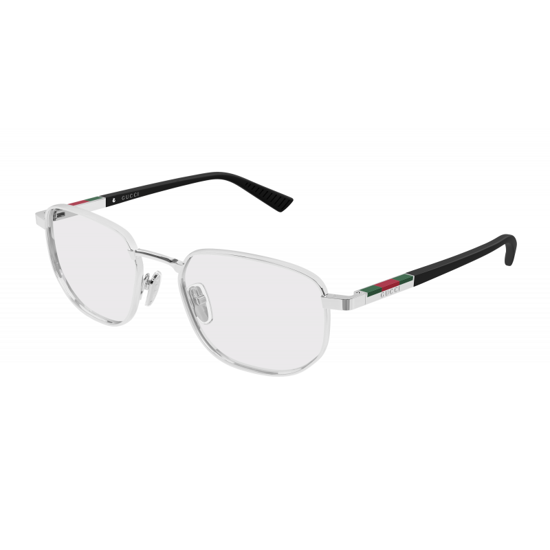 Eyeglasses Gucci GG 2093 O- 001 Silver / Transparent Black 53mm
