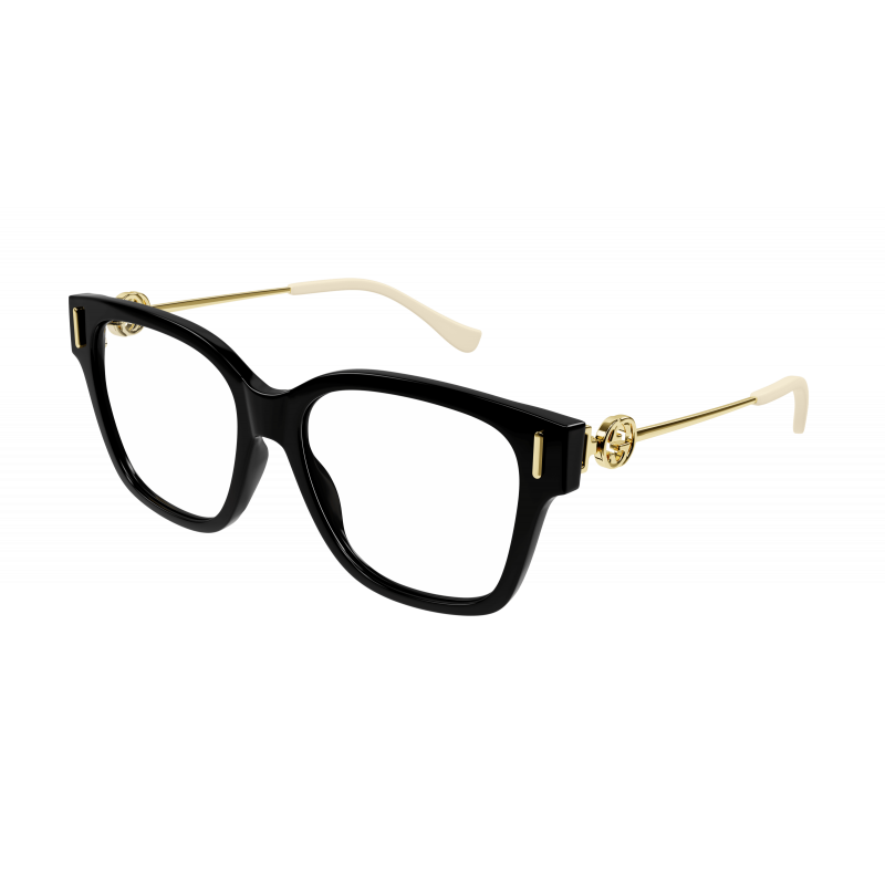 Eyeglasses Gucci GG 1204 O- 001 Black / Transparent Gold 55mm