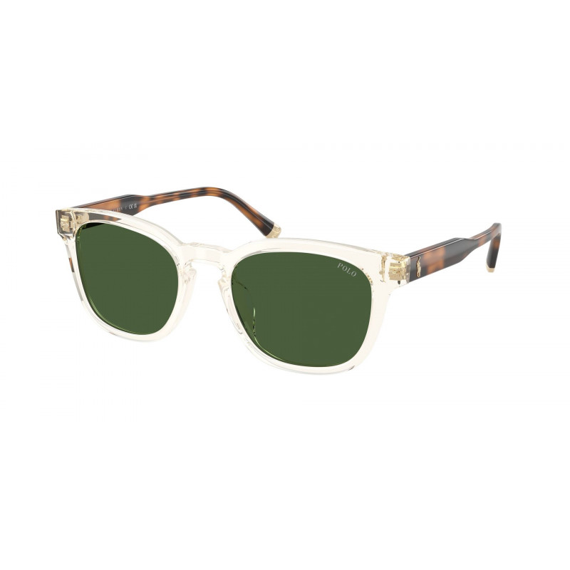 Sunglasses Polo PH 4242 F 635771 Shiny Transparent Yellow / Dark Green Polyamide Standard 52mm
