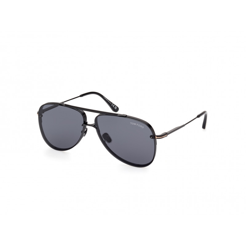 Sunglasses Tom Ford FT 1071 01A Shiny Black / 62mm