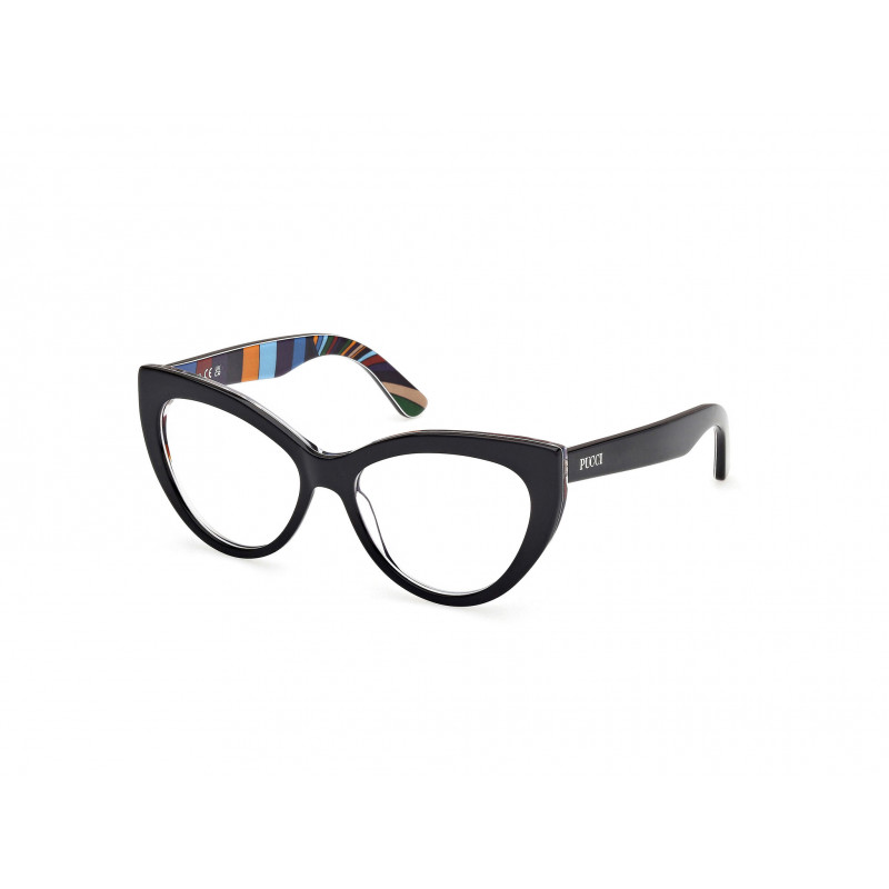 Eyeglasses Emilio Pucci EP 5266 004 Black/White / Shiny Black 54mm