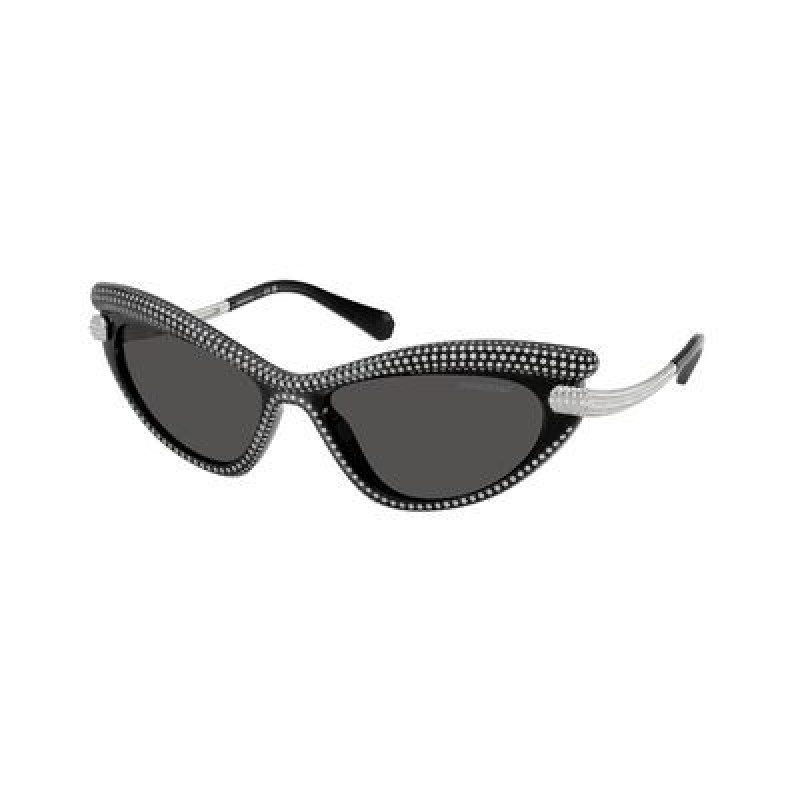 Sunglasses Swarovski SK 6038 100187 Black / Dark Grey Polyamide Standard 56mm