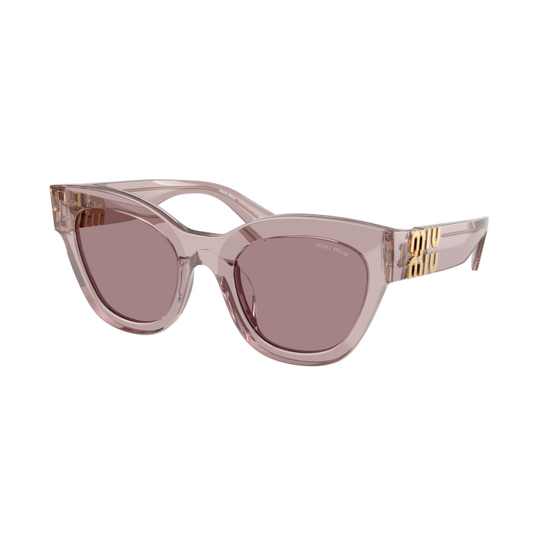 Sunglasses Miu MU 01 YS 12W20I Mauve Transparent / Light Purple Brown Polyamide Standard