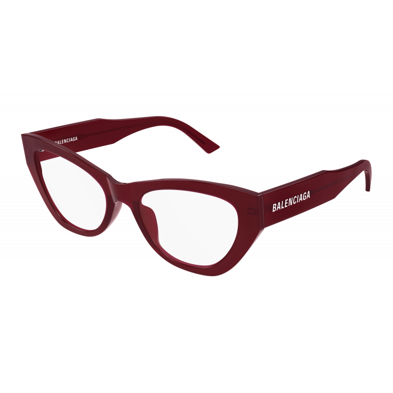 Eyeglasses Balenciaga BB 0449 O- 010 Burgundy / Transparent 55mm