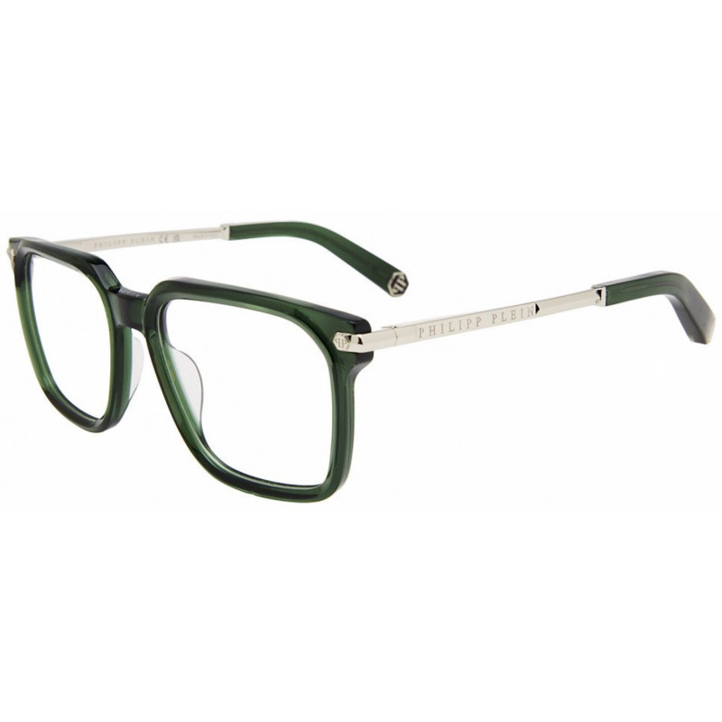 Sunglasses Philipp Plein VPP 117 M 0g61 Transparent Green -