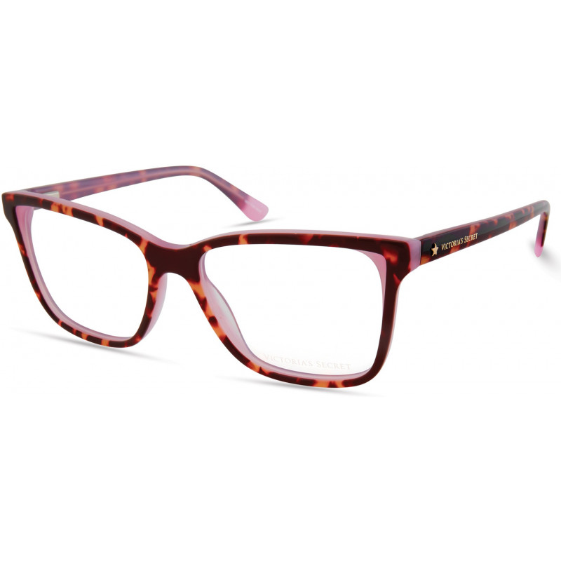 Eyeglasses Victoria's Secret VS 5013 052 Tortoise On Pink W/ Gold Star Temple