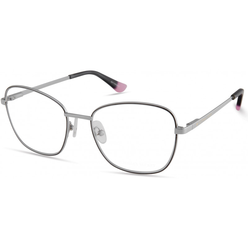 Eyeglasses Victoria's Secret VS 5021 014 Ruthenium W/ Gold Star On Temple Dark Grey Transparent Tips