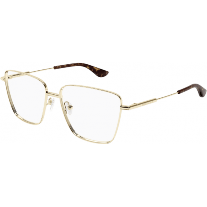 Eyeglasses Alexander McQueen AM 0503 O- 002 Gold / Transparent