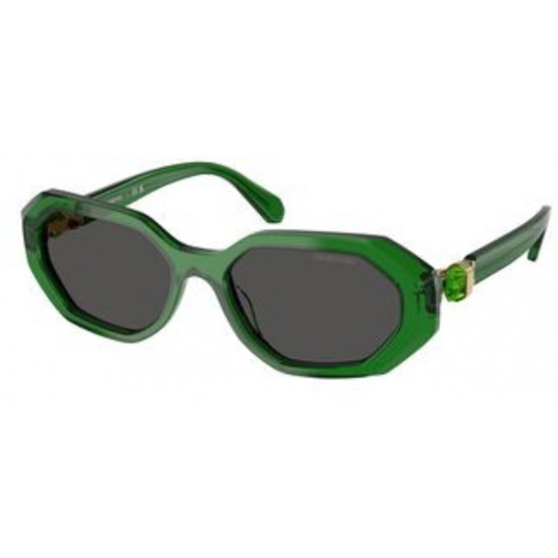 Sunglasses Swarovski SK 6028 F 106487 Transparent Green / Dark Grey Polyamide Standard 55mm