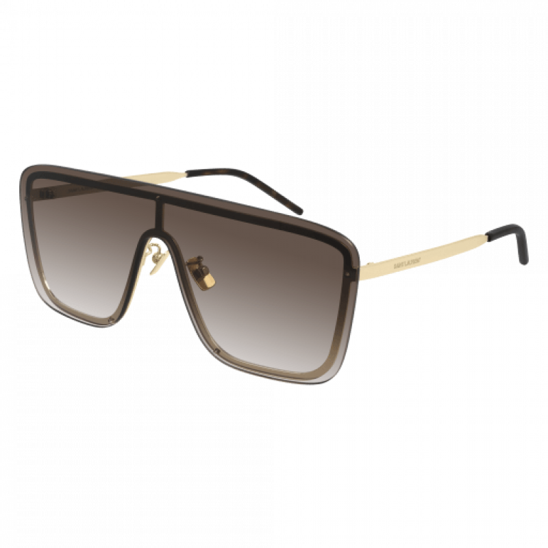 Sunglasses Saint Laurent SL 364 MASK- 006 Gold / Brown 99mm
