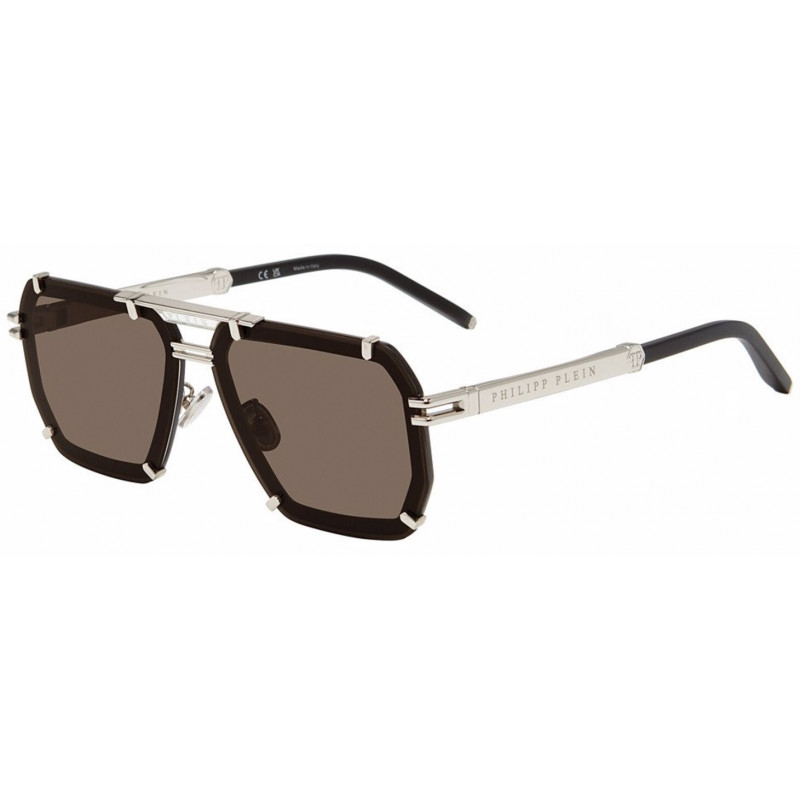 Sunglasses Philipp Plein SPP 131 0k07 Palladium/Black