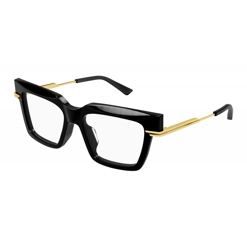 Eyeglasses Bottega Veneta BV 1243 O- 001 Black / Transparent Gold 53mm