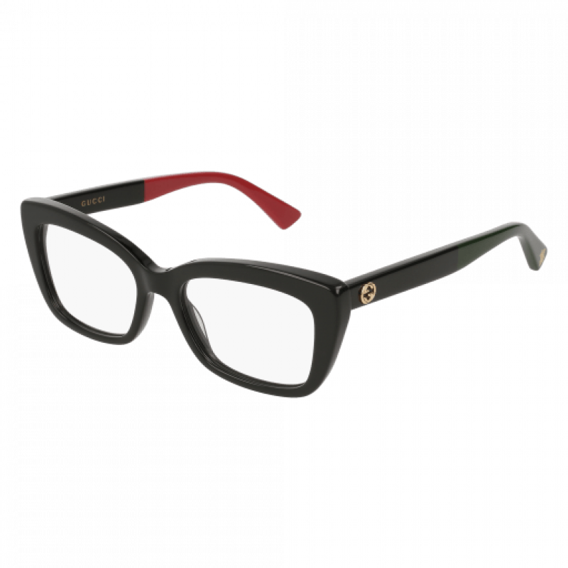 Eyeglasses Gucci GG 0165 ON- 003 Black / Transparent 51mm