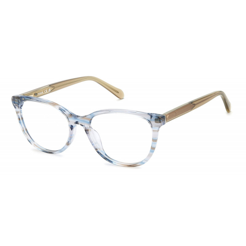 Eyeglasses Fossil FOS 7203 0IU Blue Brown 53mm