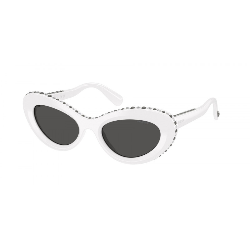 Sunglasses Swarovski SK 6061 U 105087 White / Dark Grey Polyamide Standard 51mm