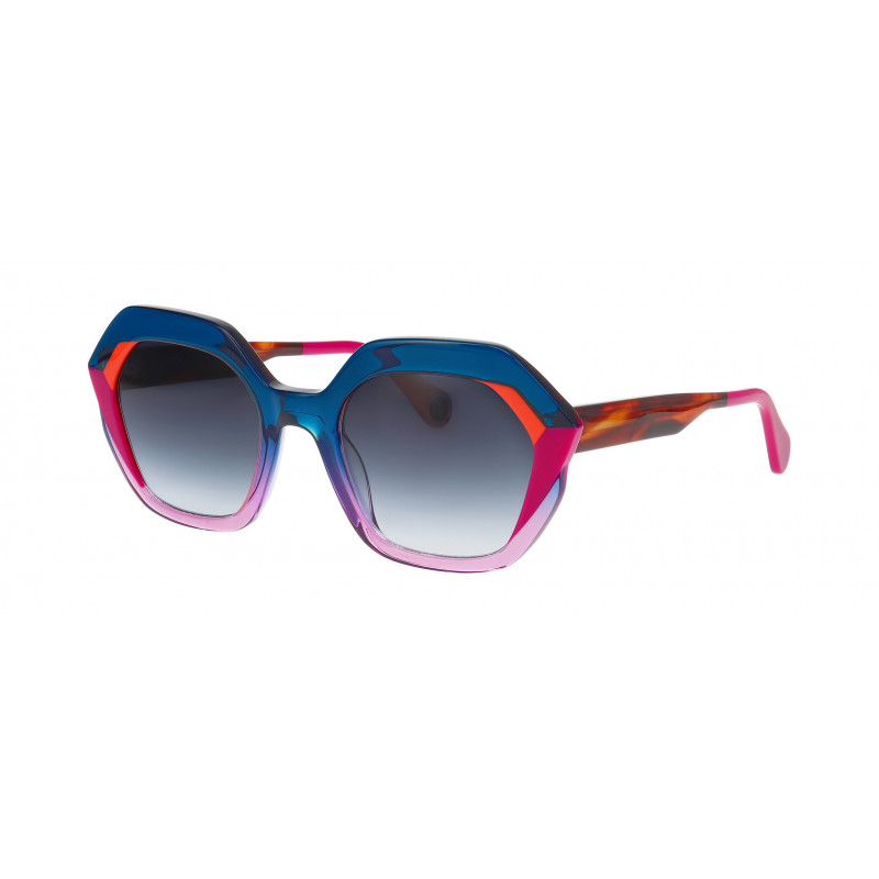 Sunglasses WOOW SUPER ACE 2 0306 Gradient Blue On Red To Purple 53mm