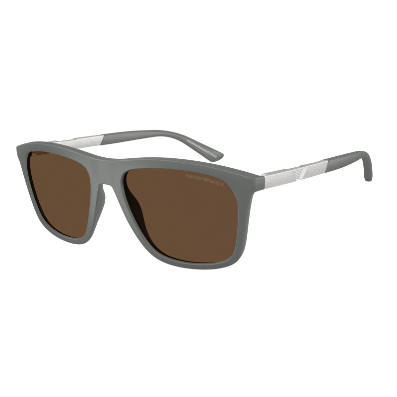 Sunglasses Emporio Armani EA 4237 620573 Matte Grey / Dark Brown Polyamide Standard