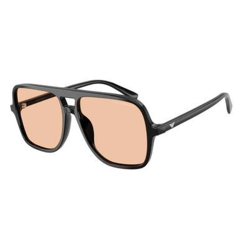 Sunglasses Emporio Armani EA 4252 U 501793 Shiny Black / Light Orange Polyamide Standard 57mm