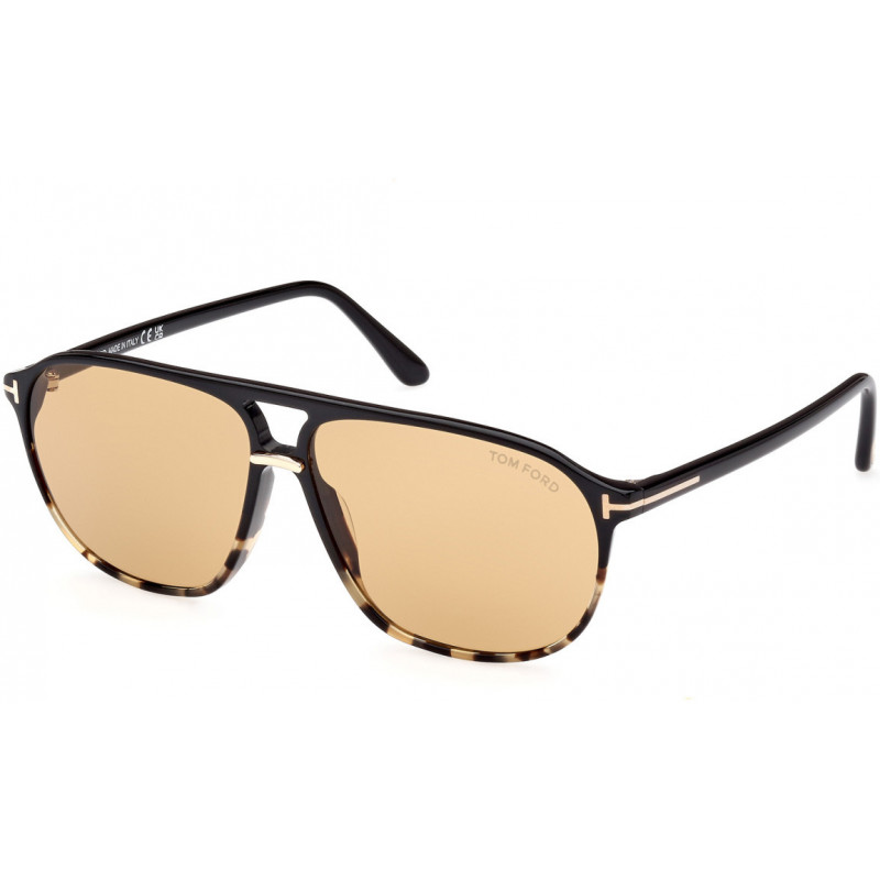Sunglasses Tom Ford FT 1026 05E Black/Monocolor / Shiny Black