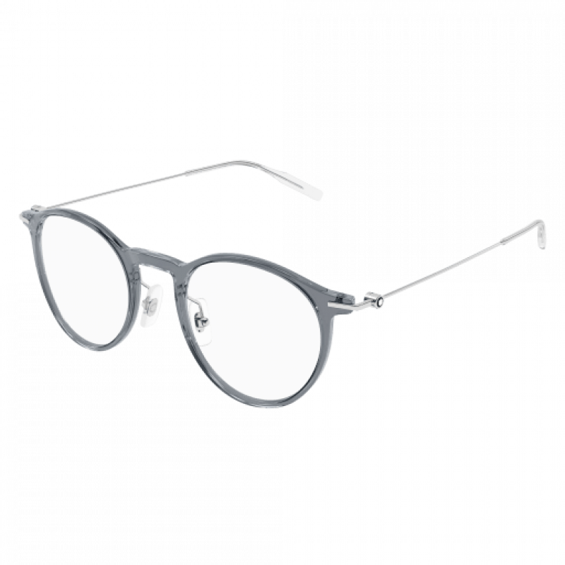 Eyeglasses Montblanc MB 0099 O- 001 Grey / Transparent Silver 48mm