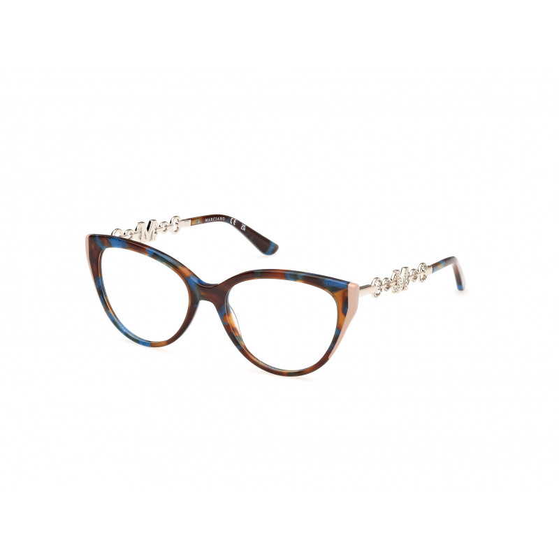 Eyeglasses Guess By Marciano GM 50006 092 Blue/Havana / Shiny Pale Gold 54mm