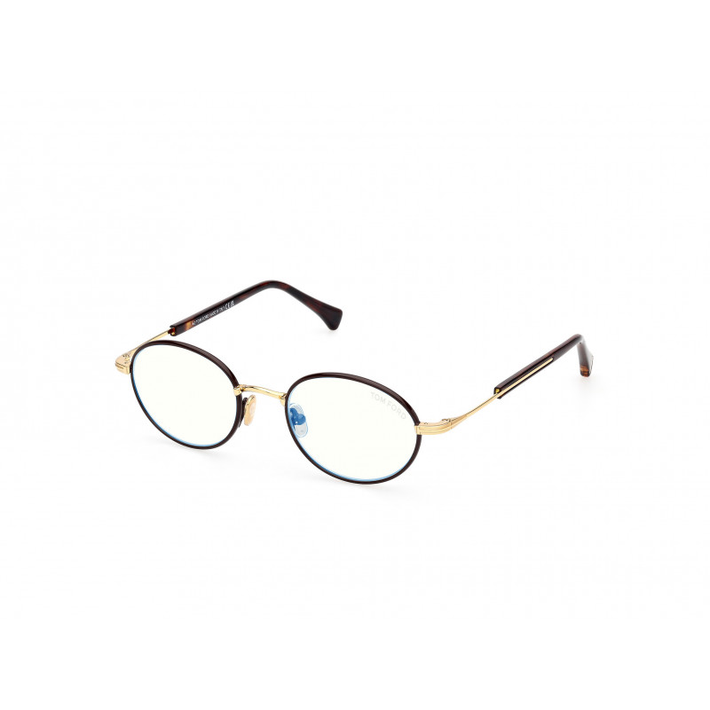 Eyeglasses Tom Ford FT 5973 -B 050 Shiny Dark Brown / Deep Gold 49mm