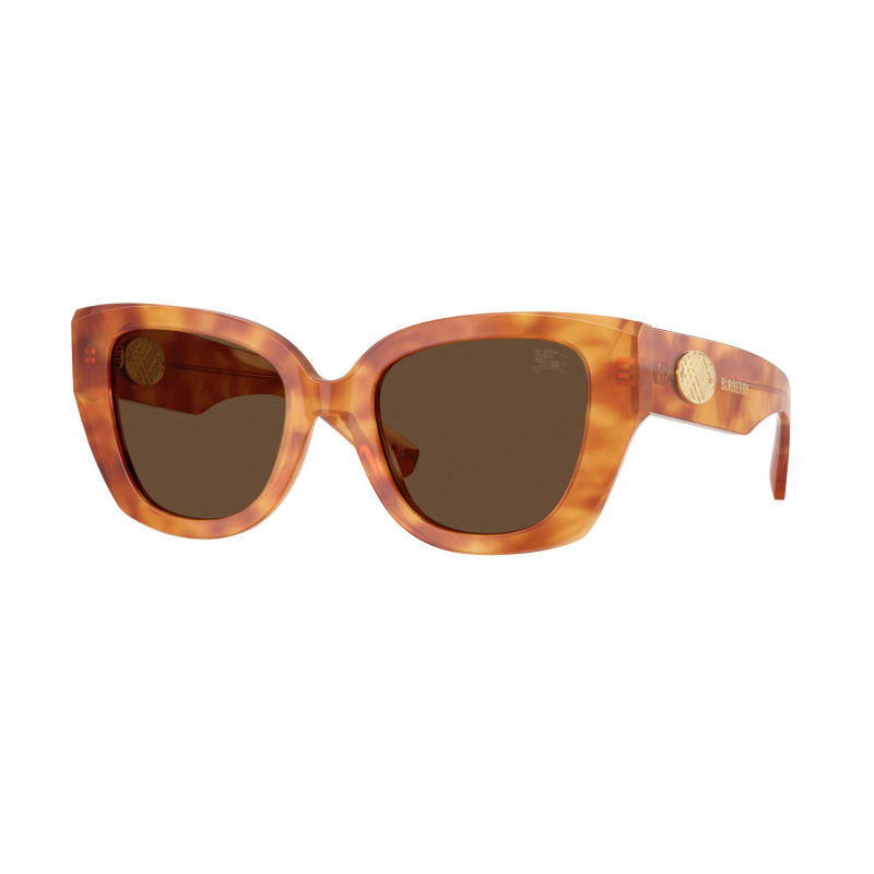Sunglasses Burberry BE 4503 F 425673 Light Havana / Dark Brown Polyamide Standard 50mm