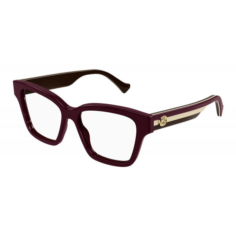 Eyeglasses Gucci GG 1302 O- 005 Burgundy / Transparent 55mm