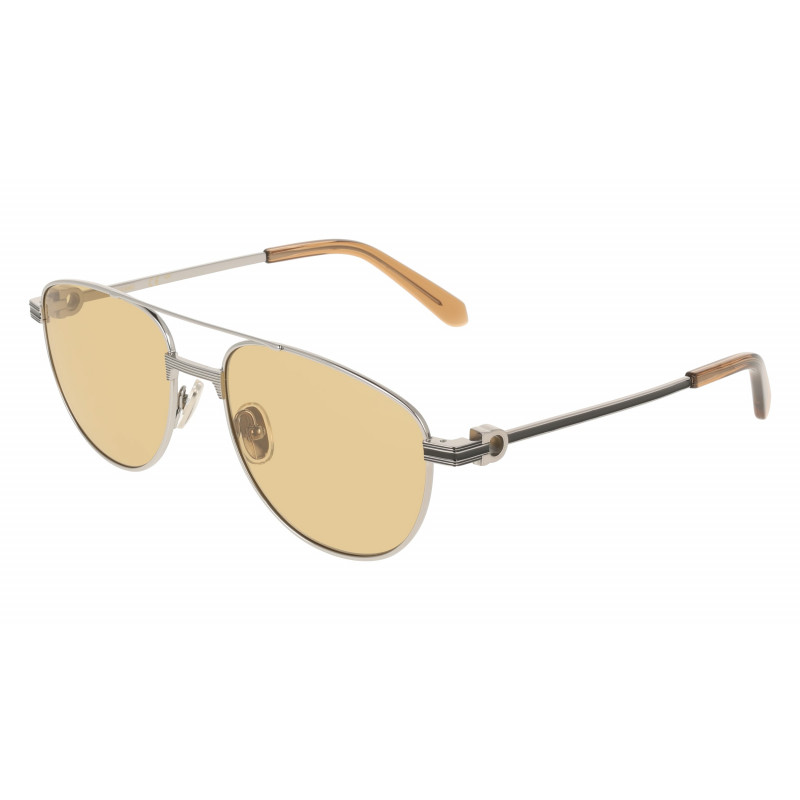 Sunglasses FERRAGAMO SF 345 S 085 Light Ruthenium/Ochre 56mm