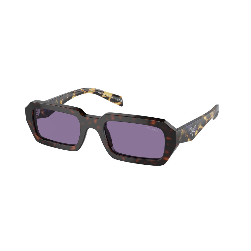Sunglasses Prada PR A 12 S 17N50B Havana Violet Mirror Silver In