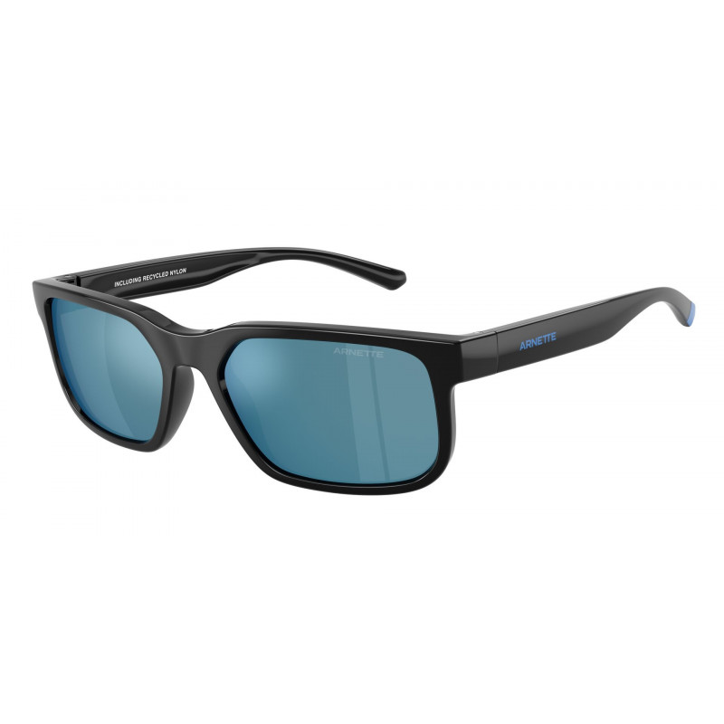 Sunglasses Arnette AN 4372 290055 Recycled Black / Blue Mirror Policarbonate Standard 57mm