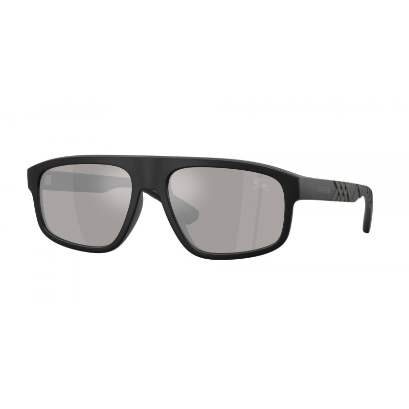 Sunglasses Burberry BE 4501 U 42606G Matte Black / Light Grey Mirror Silver Polyamide Standard 57mm