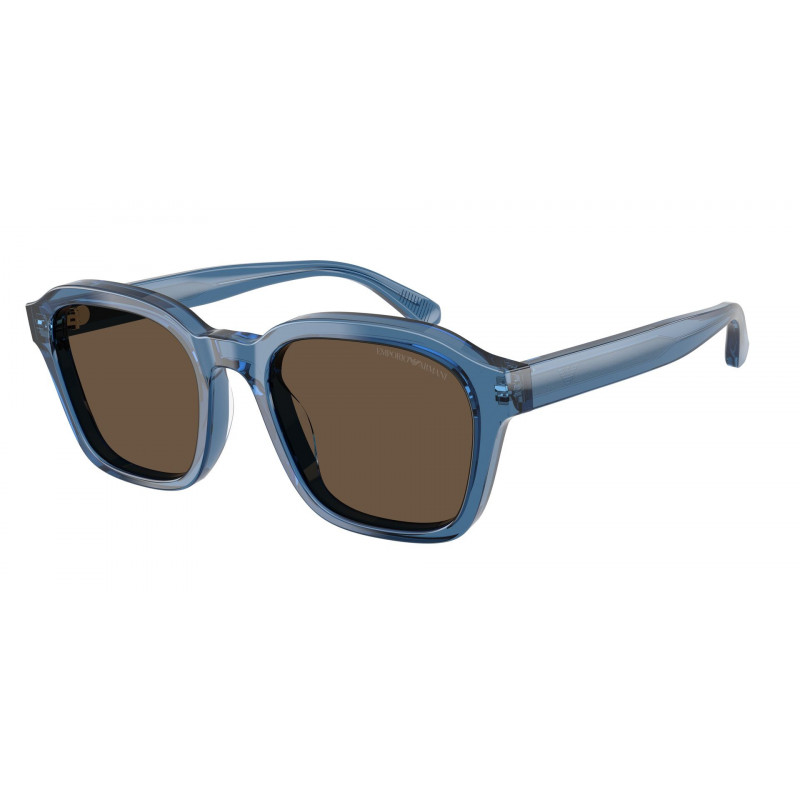 Sunglasses Emporio Armani EA 4245 U 624787 Shiny Transparent Blue / Solid Brown Polyamide Standard