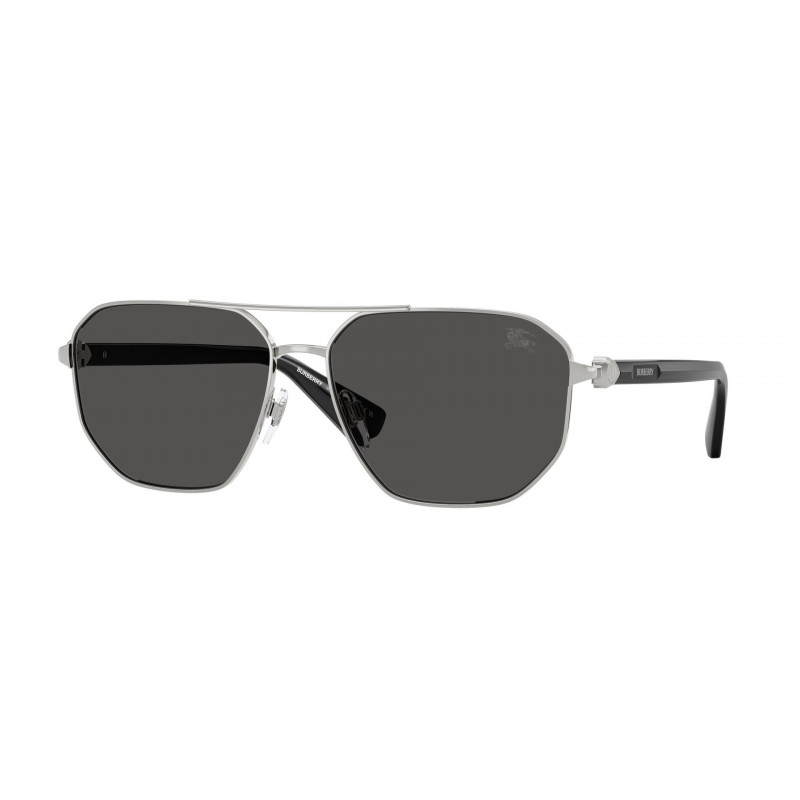 Sunglasses Burberry BE 3166 100587 Silver / Dark Grey Polyamide Standard 60mm