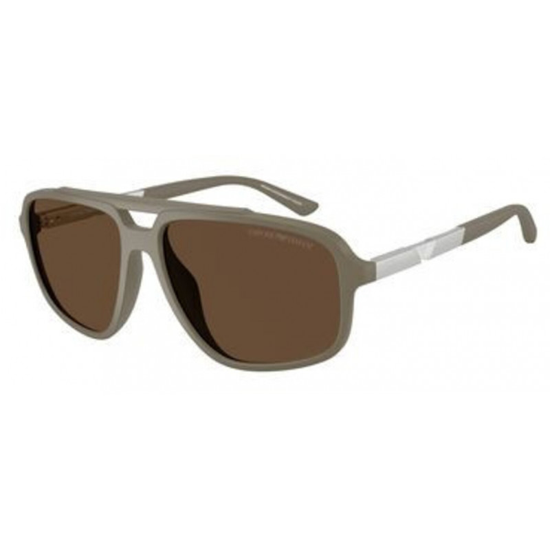 Sunglasses Emporio Armani EA 4236 U 543773 Matte Beige / Dark Brown Polyamide Standard 59mm