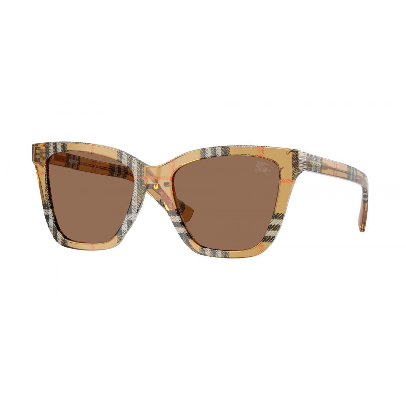 Sunglasses Burberry BE 4470 416373 Check Sand / Dark Brown Polyamide Standard 54mm