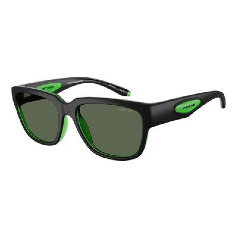 Sunglasses Arnette AN 4366 300471 Black/Transparent Green / Dark Policarbonate Standard 56mm